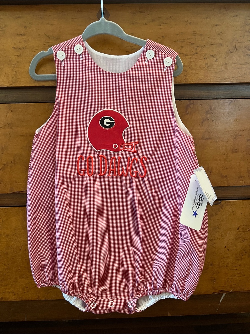 Georgia Bulldogs UGA Red Gingham Bubble